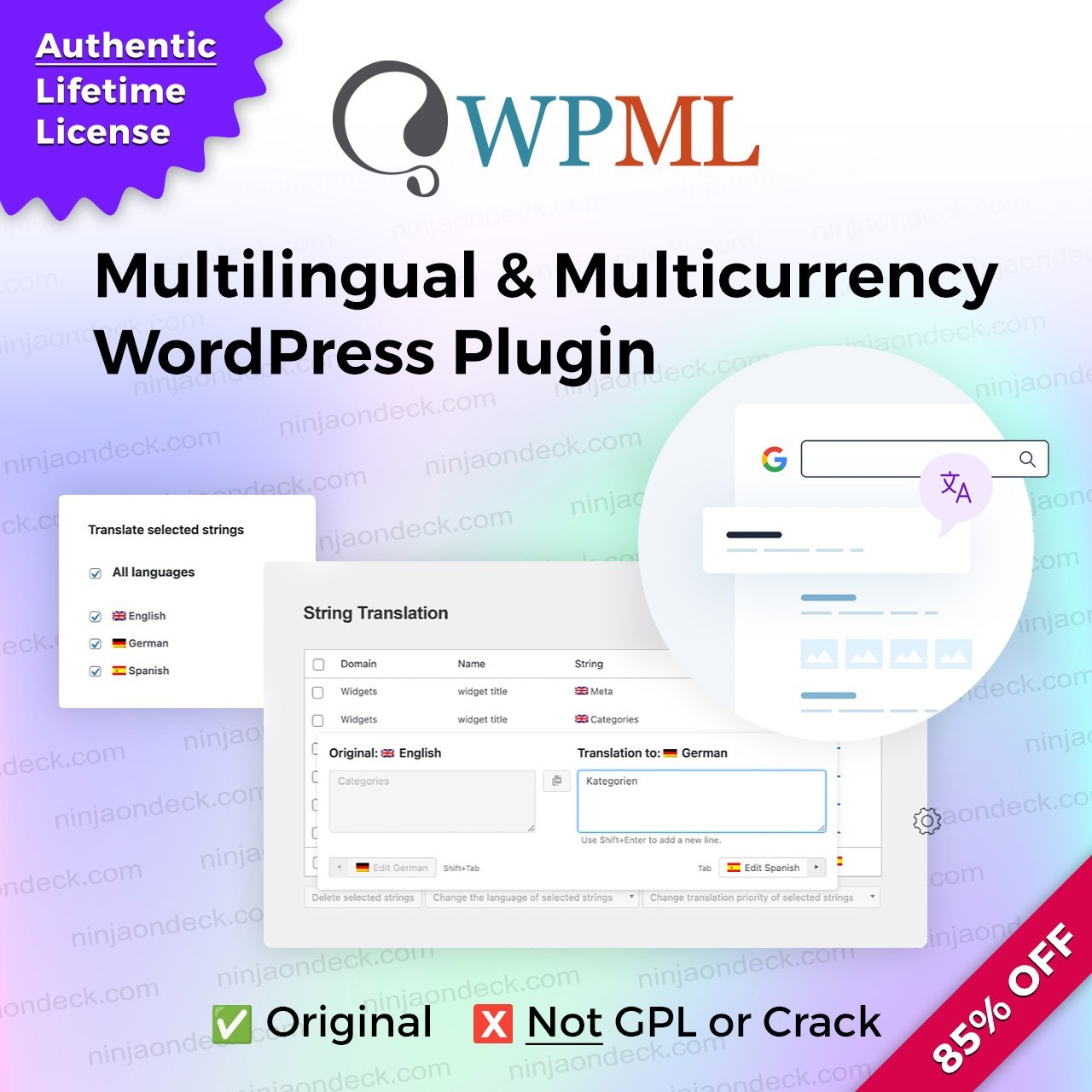 🥷 WPML Official License ‒ Lifetime / 1-Year