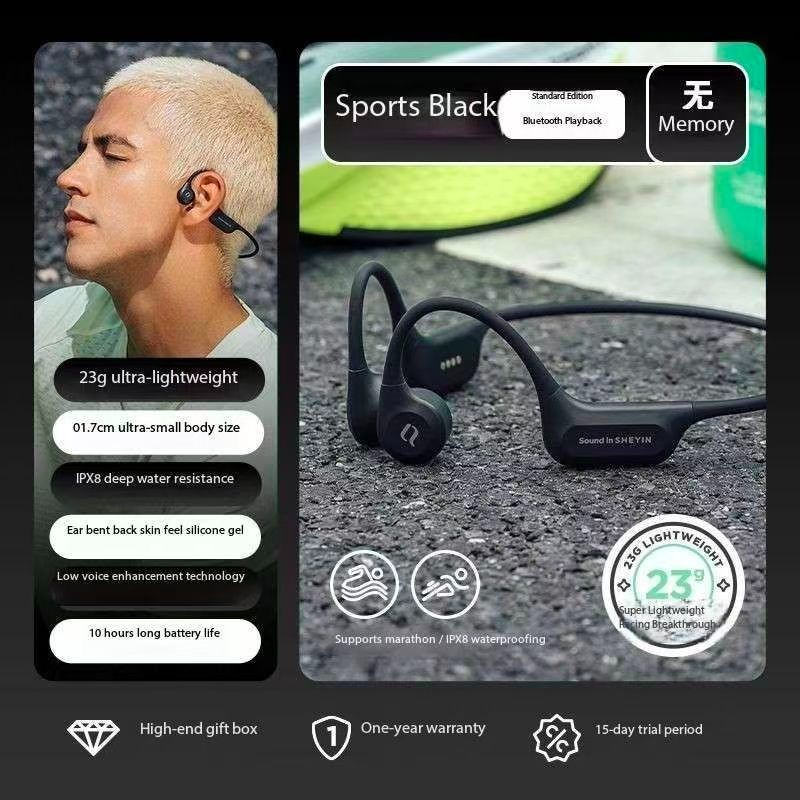 SHEYIN X7Air Bone Conduction Bluetooth Headphones with Ultra Long Battery Life