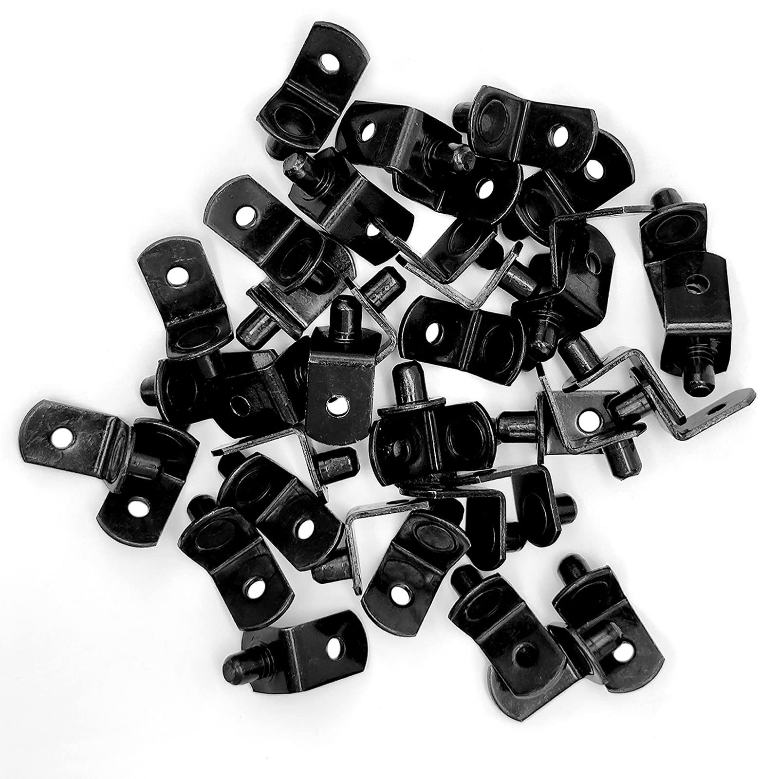 40 Pcs Shelf Pins Pegs,1/4 Inch L-Shaped Support 1/4 Inch, Black