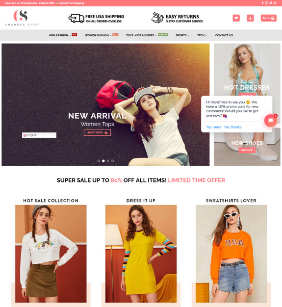 Premium E-commerce Website | Dropshipping Business | Unique Design Online Store