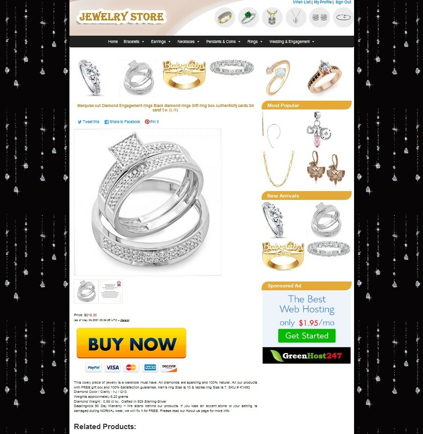 JEWELRY Store Automatic Amazon eBay CB Affiliate Website Make Money + AUTOUPDATE