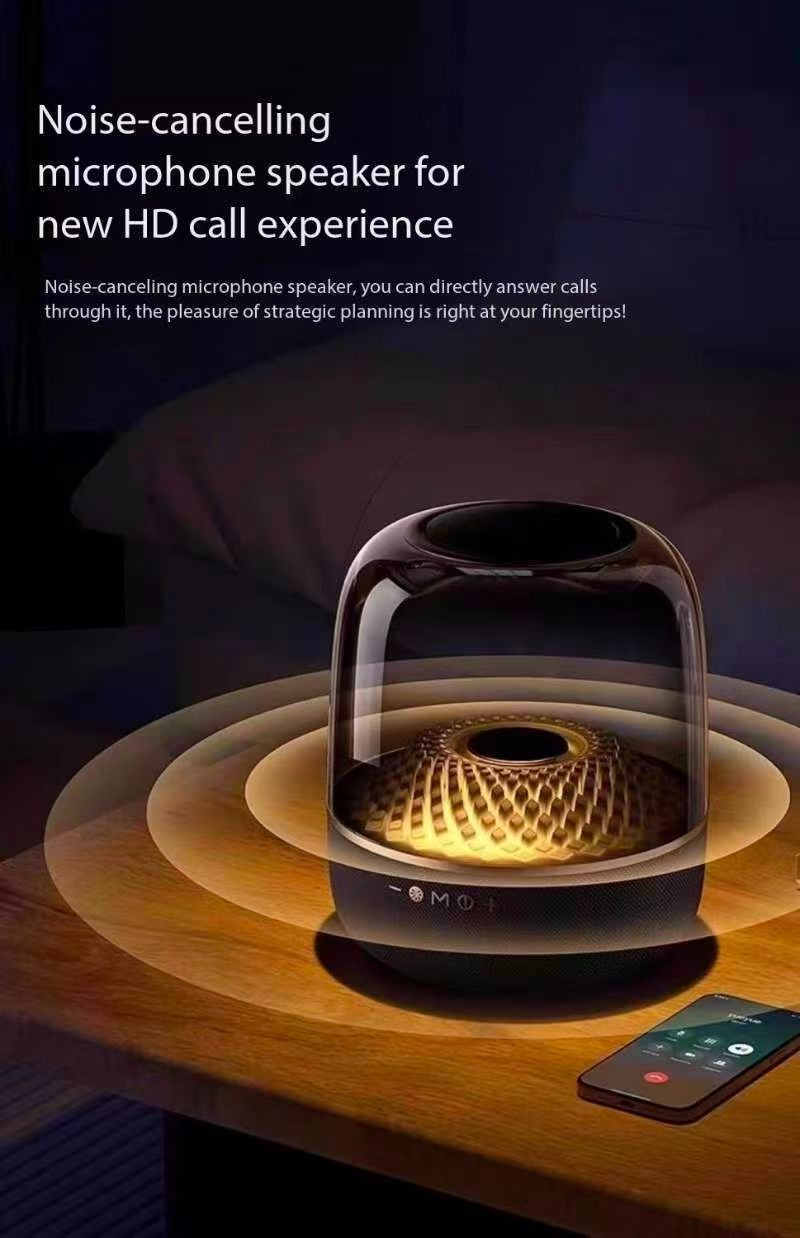 Jinyun LP90 Bluetooth Speaker Microphone Glass Audio Wireless