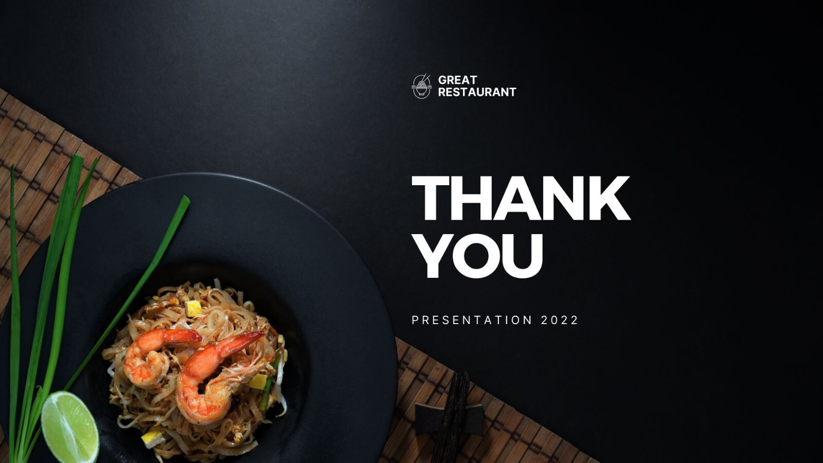 Website Landing Pages- Black Modern Thai Food Presentation- Restaurant Authentic