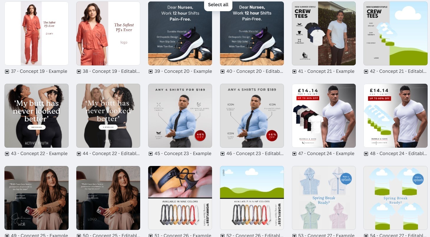 150 Professional Canva Fashion Ad Templates | Ready-to-Use Digital Designs