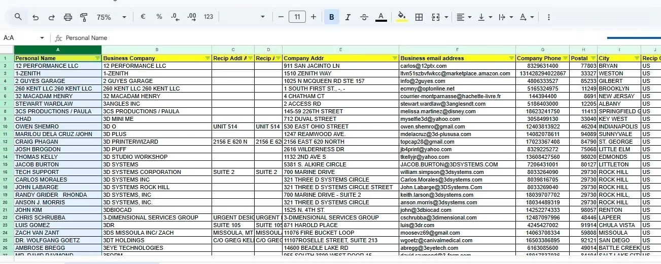 200K USA Business Email Database list | B2B Contact Leads (Digital Download)