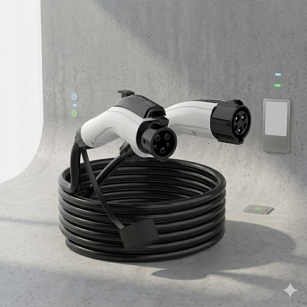 EV Extension Cord J1772 Type 1 Charging Cable 32A 250V IP54 EVSE