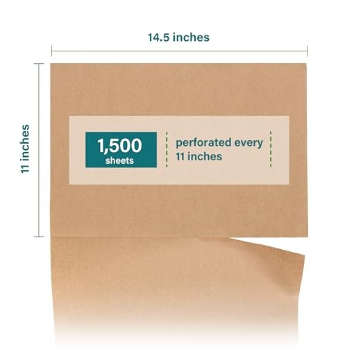 1500 Packing Paper Sheets Brown Kraft Moving Shipping Void Fill 14.5 x 11 Inch