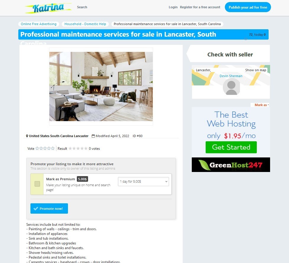 Advanced Classified Ads Website, Free Installation