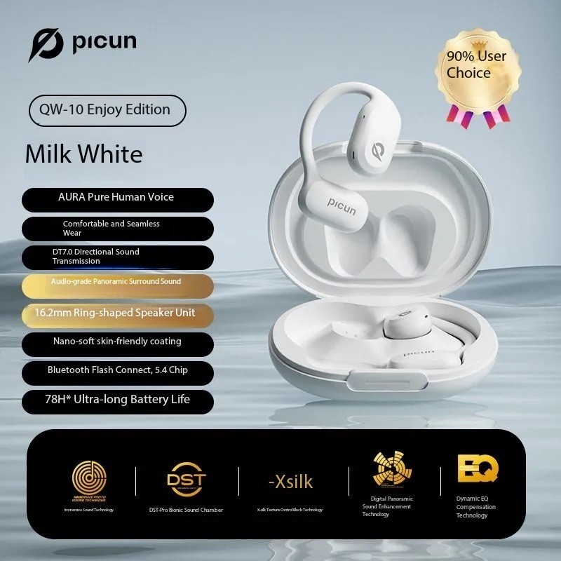 Pincun QW-10 Bluetooth Bone Conduction Open-Ear Hanging Earphones