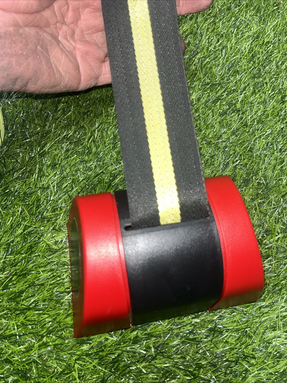 Tensabarrier Retractable Belt Barrier Yellow/black Belt, Black / Red Wall Mount