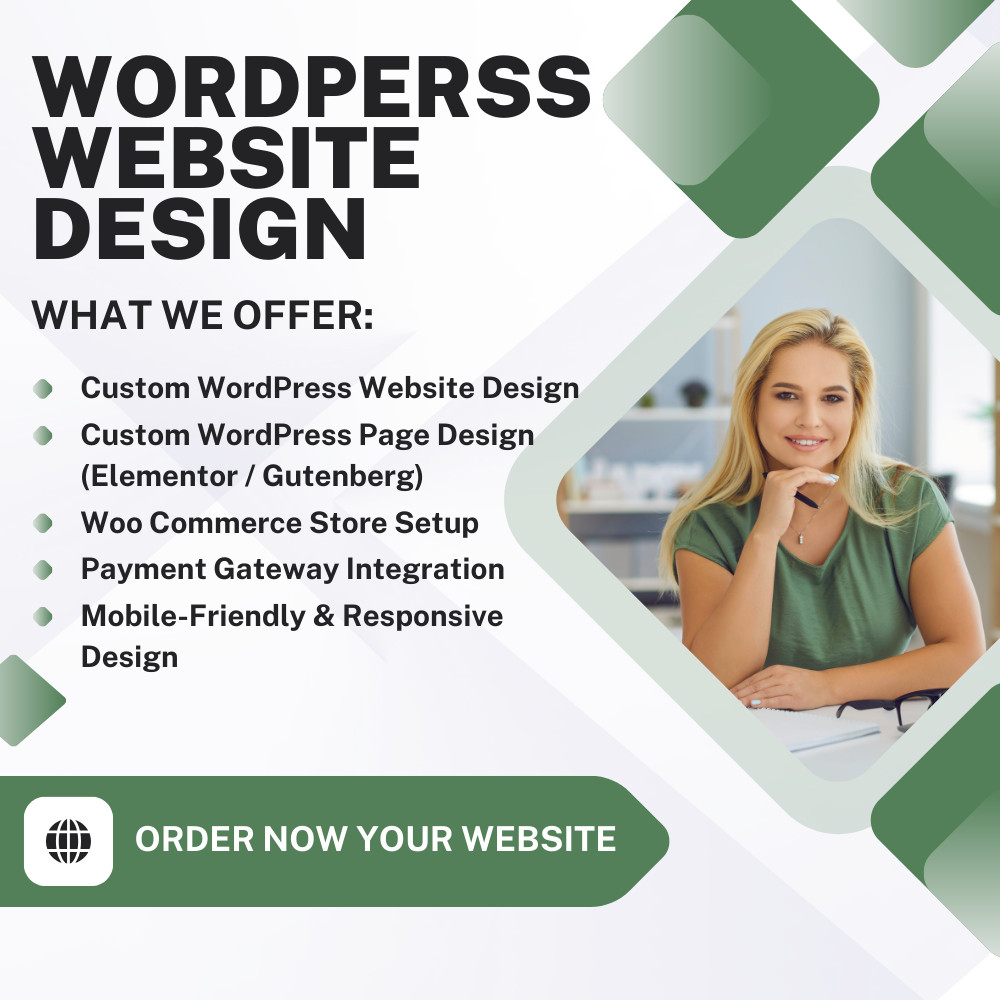 CUSTOM WORDPRESSWEBSITE DESIGN -Professional Modern and Responsive Website