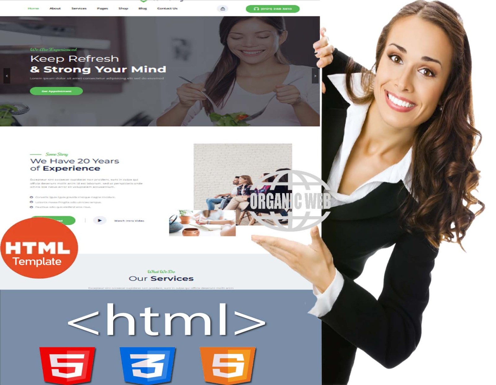 Health Coach | Full HTML Website Template – Personal Life Coaching Website