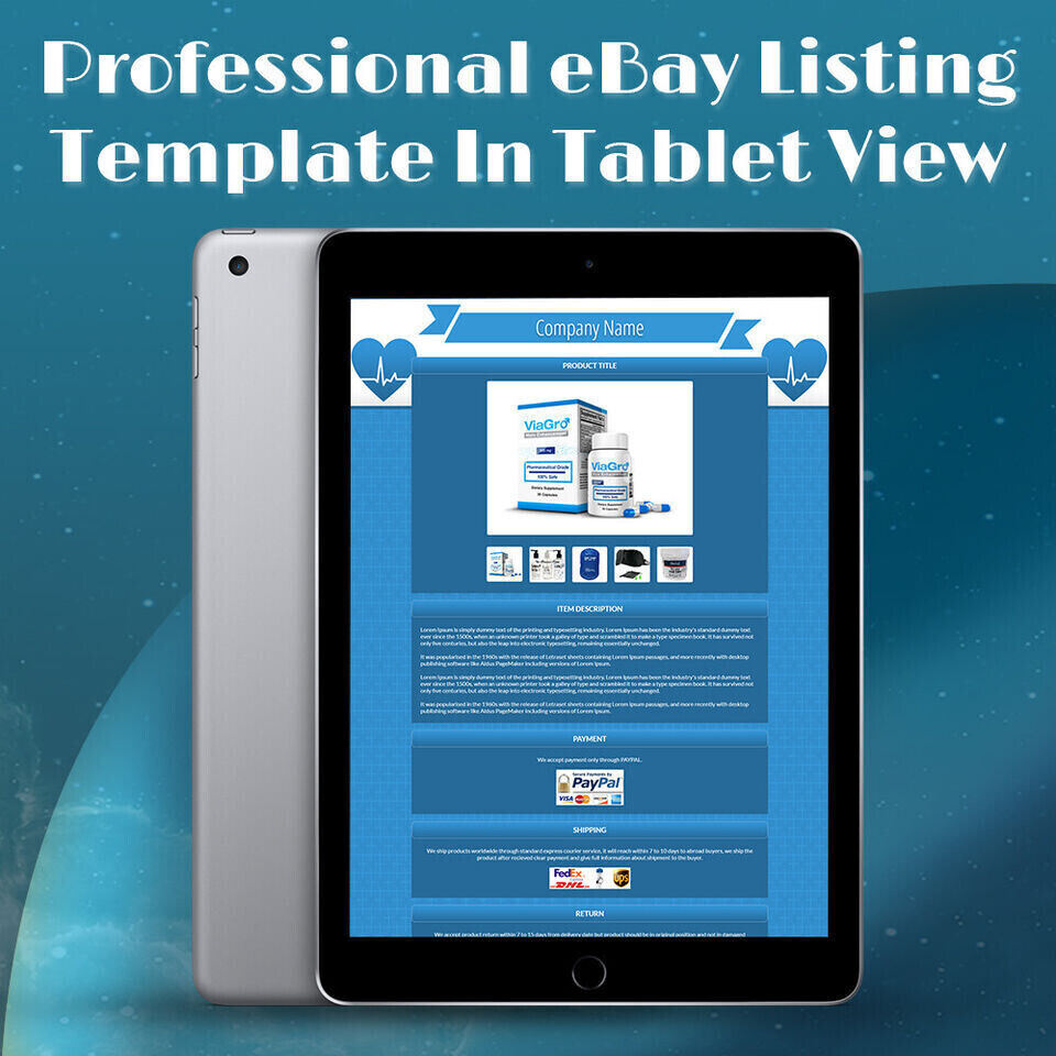 eBay Templates Mobile Responsive eBay Listing Auction Template Templates