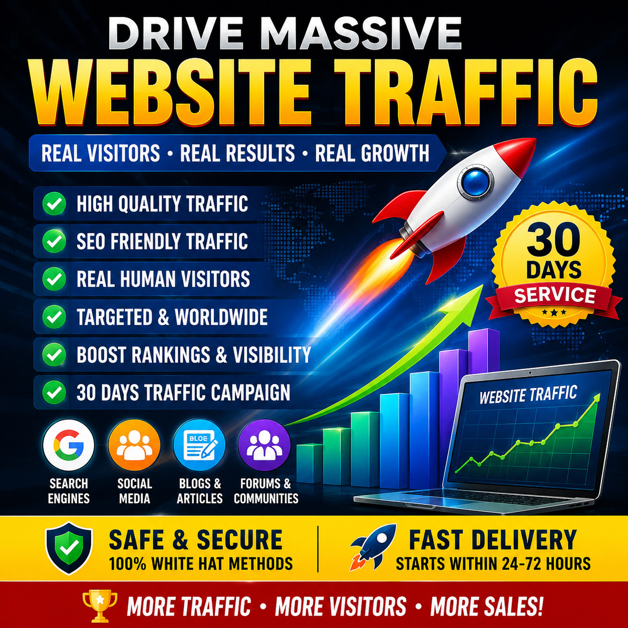 Real Website Traffic SEO Boost 30 Days Organic Visitors Worldwide