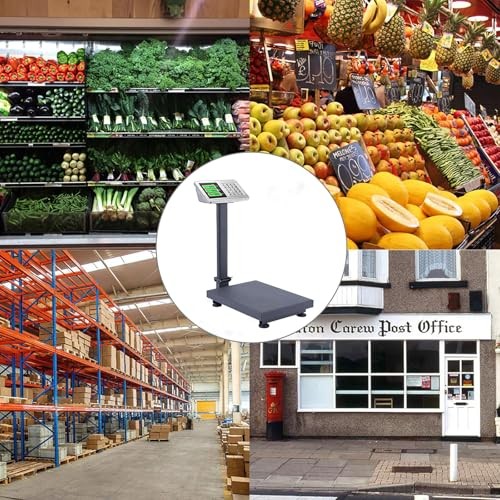 TUFFIOM 220lb Digital Platform Scale Heavy Duty Folding Floor Postal Shipping