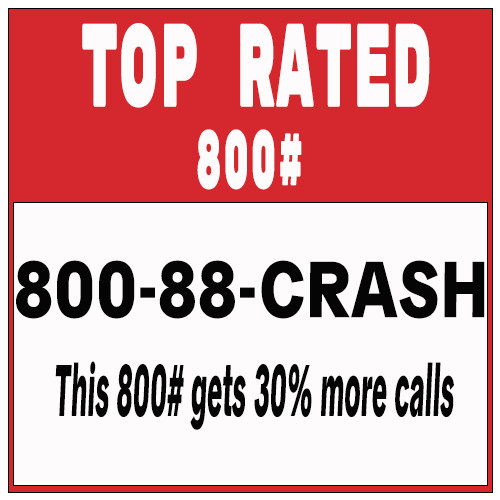 800 Toll Free Easy Vanity Phone Number. 800-88-CRASH Best one in the USA