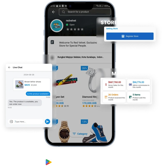 Mallora – Flutter Multivendor Marketplace App | Android + iOS | WooCommerce
