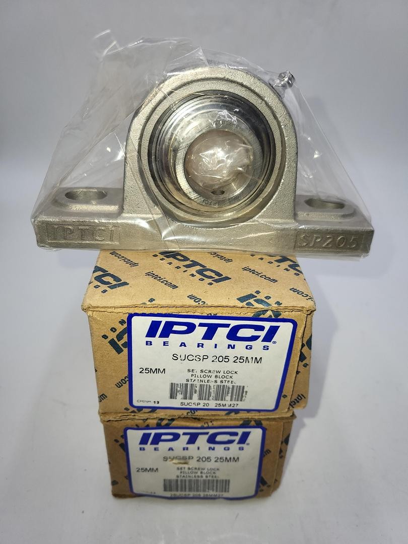 IPTCI stainless bearings SUCSP 205 25MM set screw lock pillow block *NEW*