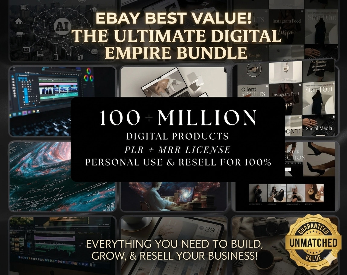 🚀 100+ Million Digital Products | PLR & MRR Mega Bundle