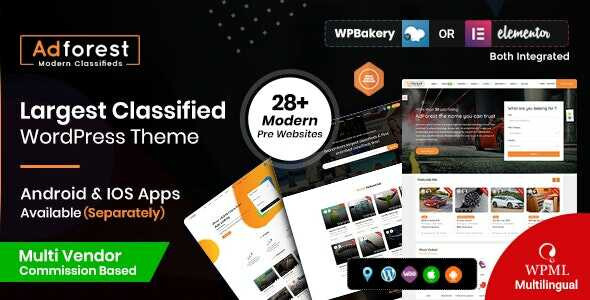 AdForest Theme – Classified Ads WordPress Theme – GPL +90% off