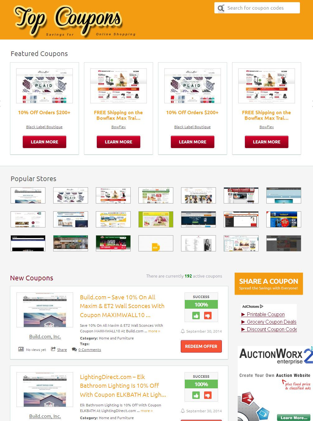 Coupons Sharing Website – Fully Automated + Free Hosting