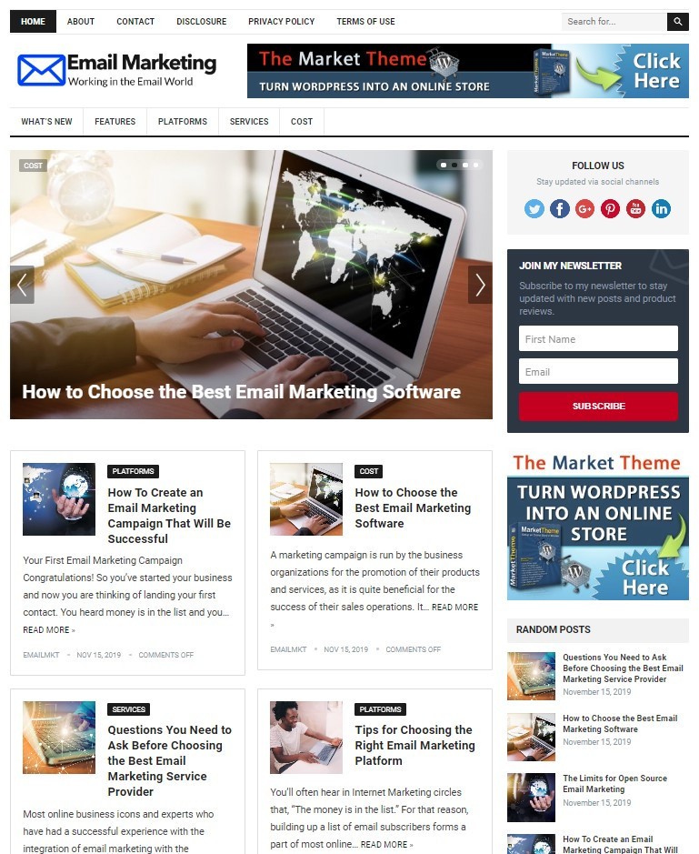 DFY EMAIL MARKETING WORDPRESS THEME+FREE SETUP PRE-DESIGNED BANNERS AND ADS