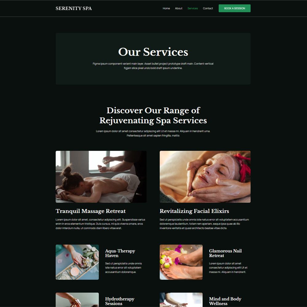 Dark-themed Spa Website – Ready to Run + 1-Year Domain and Hosting