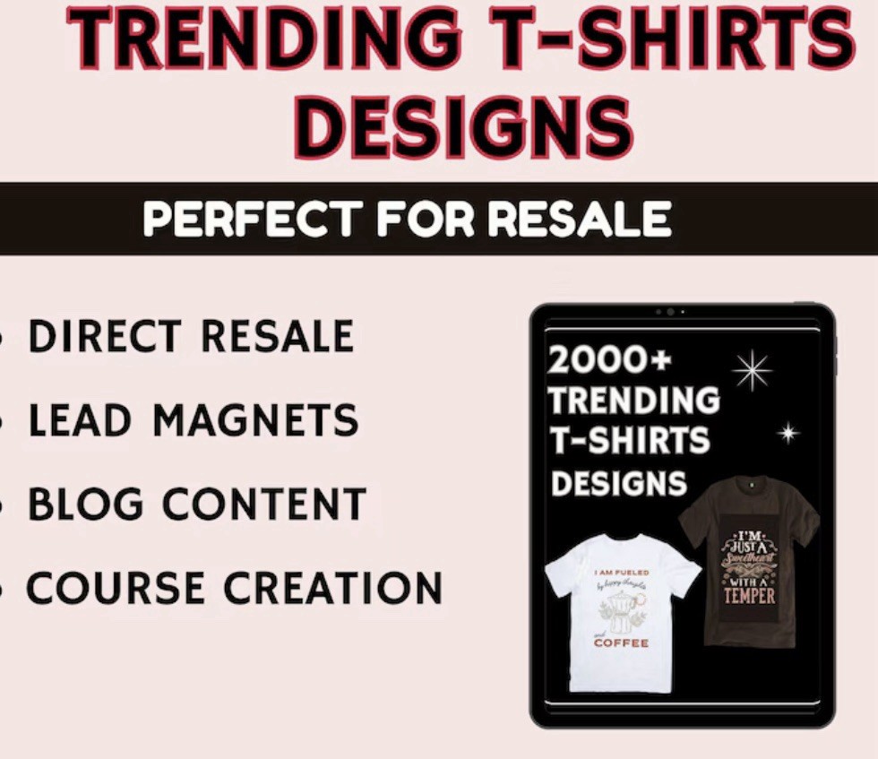 7000+ Done For You Digital Products Bundle Journal, Tshirts, Resumes & MORE!!