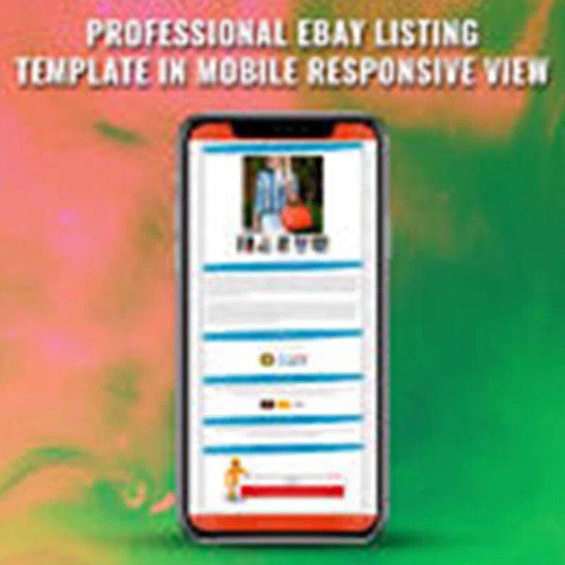 Mobile Responsive eBay Listing Template Auction Gallery Html for Fashion