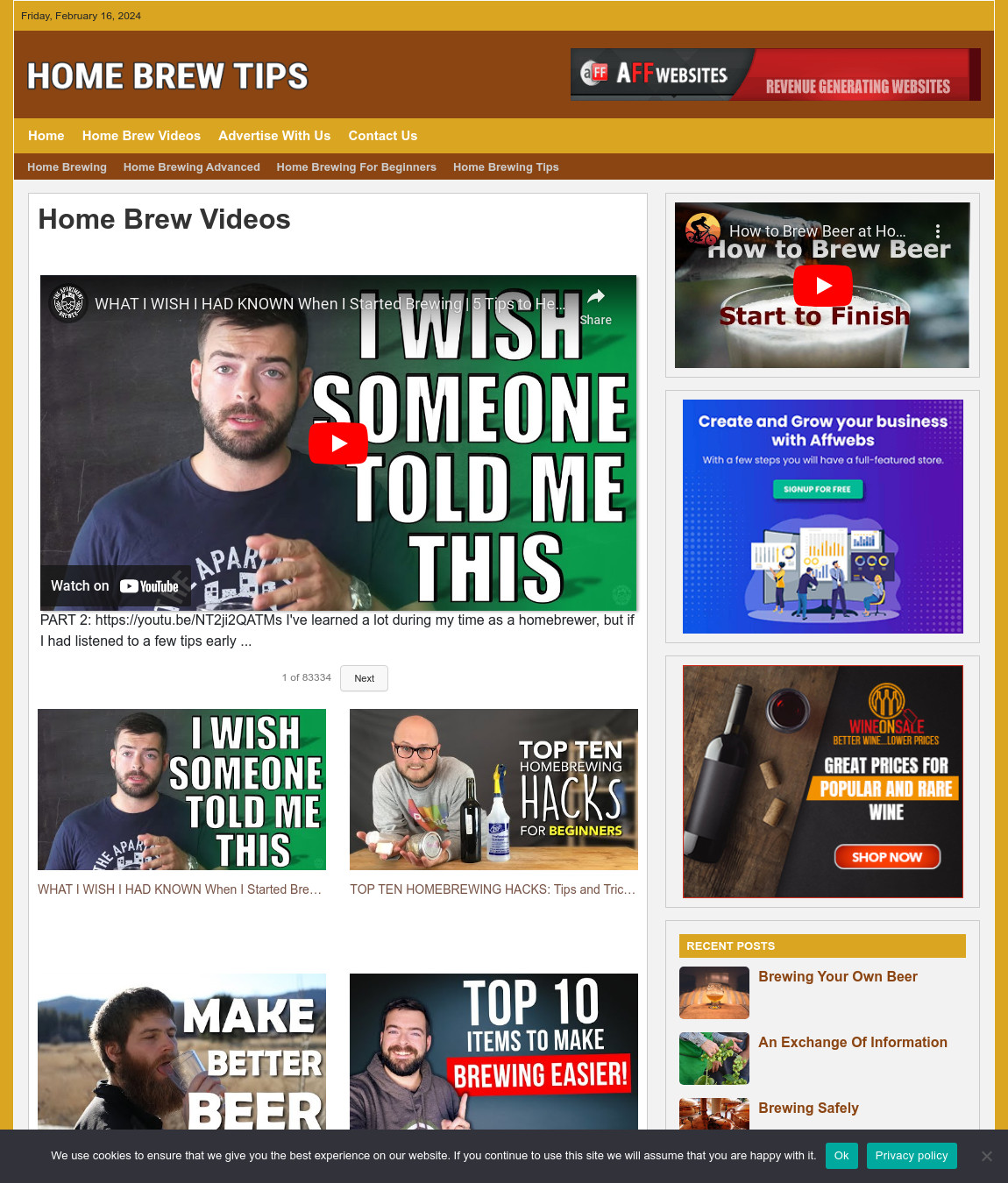 HOME BREW TIPS Website Business For Sale – Work From Home Internet Business