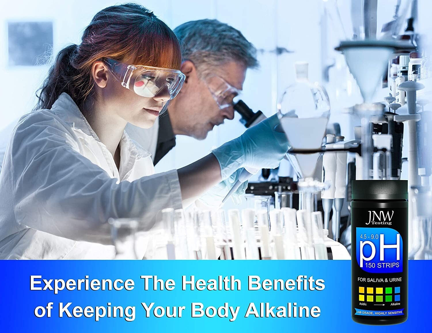 pH Strips for Urine and Saliva Testing – Alkaline 150 Pieces with Ebook NEW
