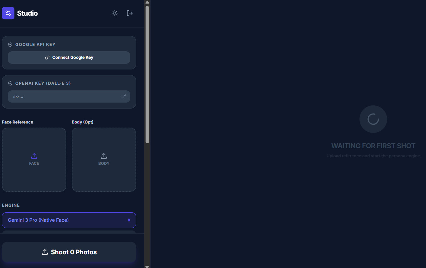 AI Character Generator & Consistent Persona Creator – PersonaShoot AI (Web App)