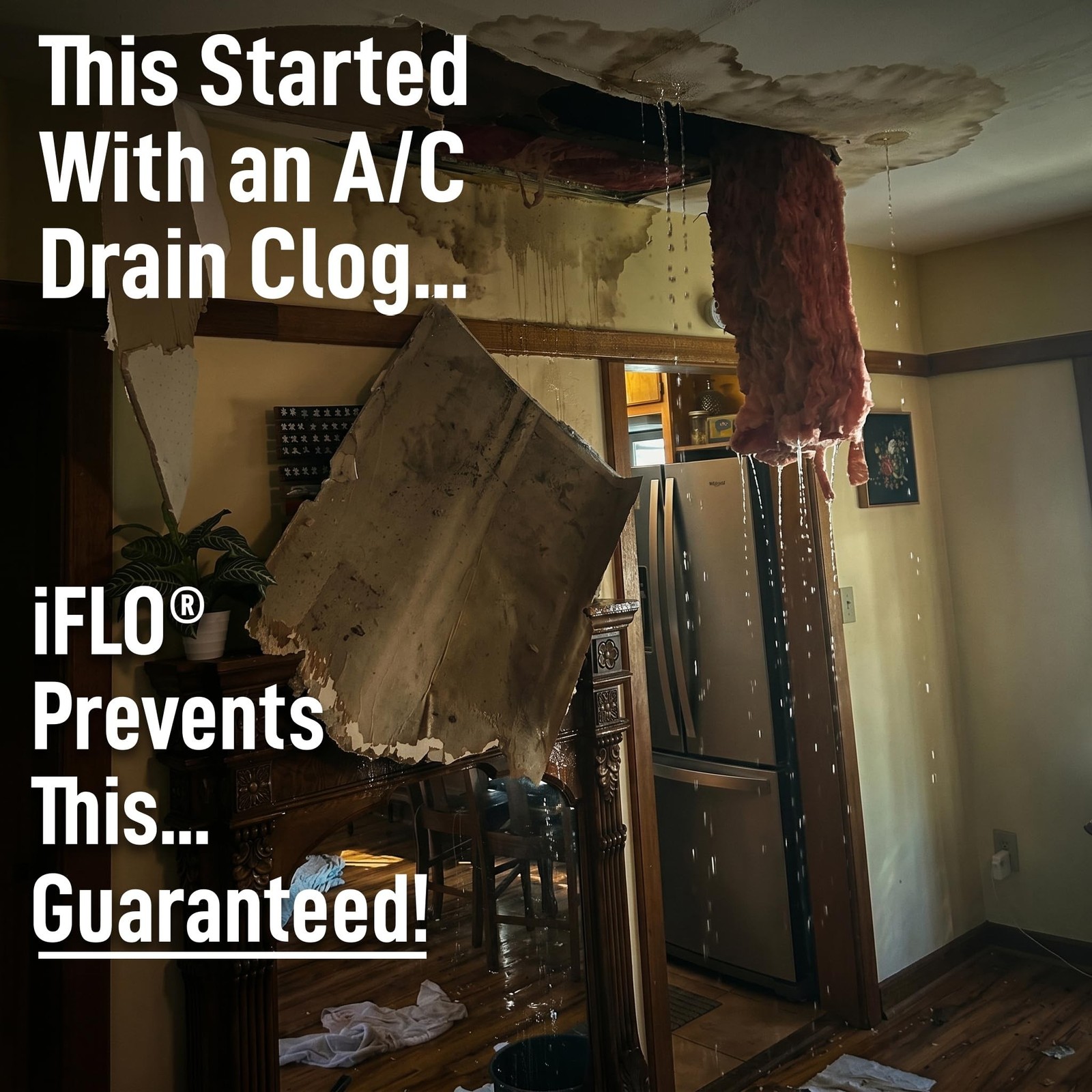 iFLO® Smart A/C Drain Line and Drain Pan Cleaner for HVAC System, Clog-Free