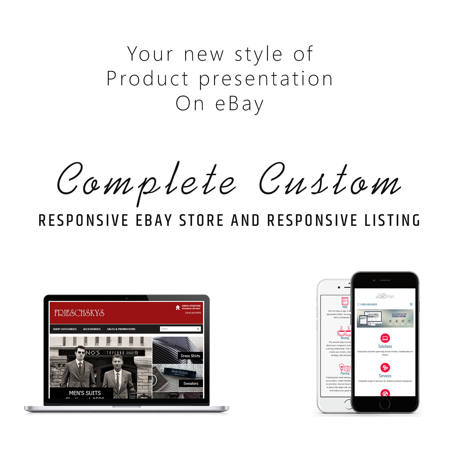 eBay store design and ebay listing HTML template Fully custom design 2021