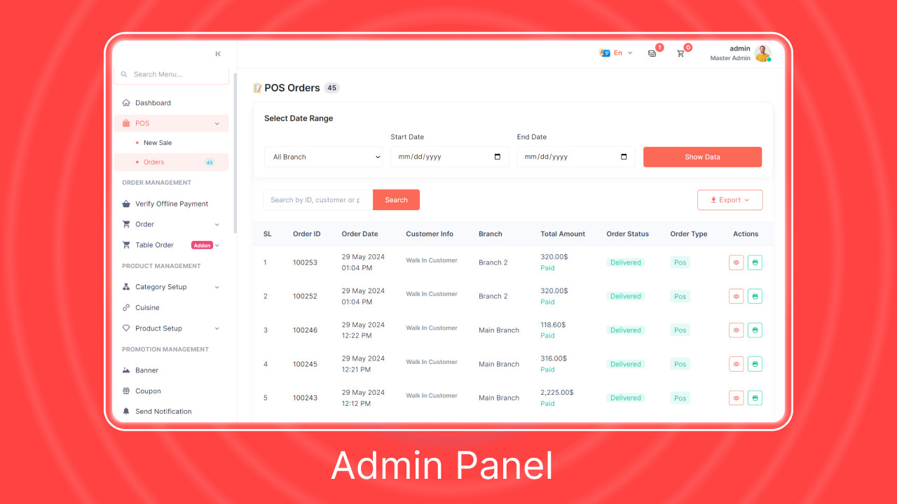 YumGo Multi-Branch Food Delivery Flutter App | Laravel Admin Panel + Website