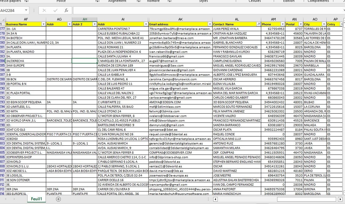 1 Million SPAIN Customers Email Database B2C Contact leads (Digital Download)