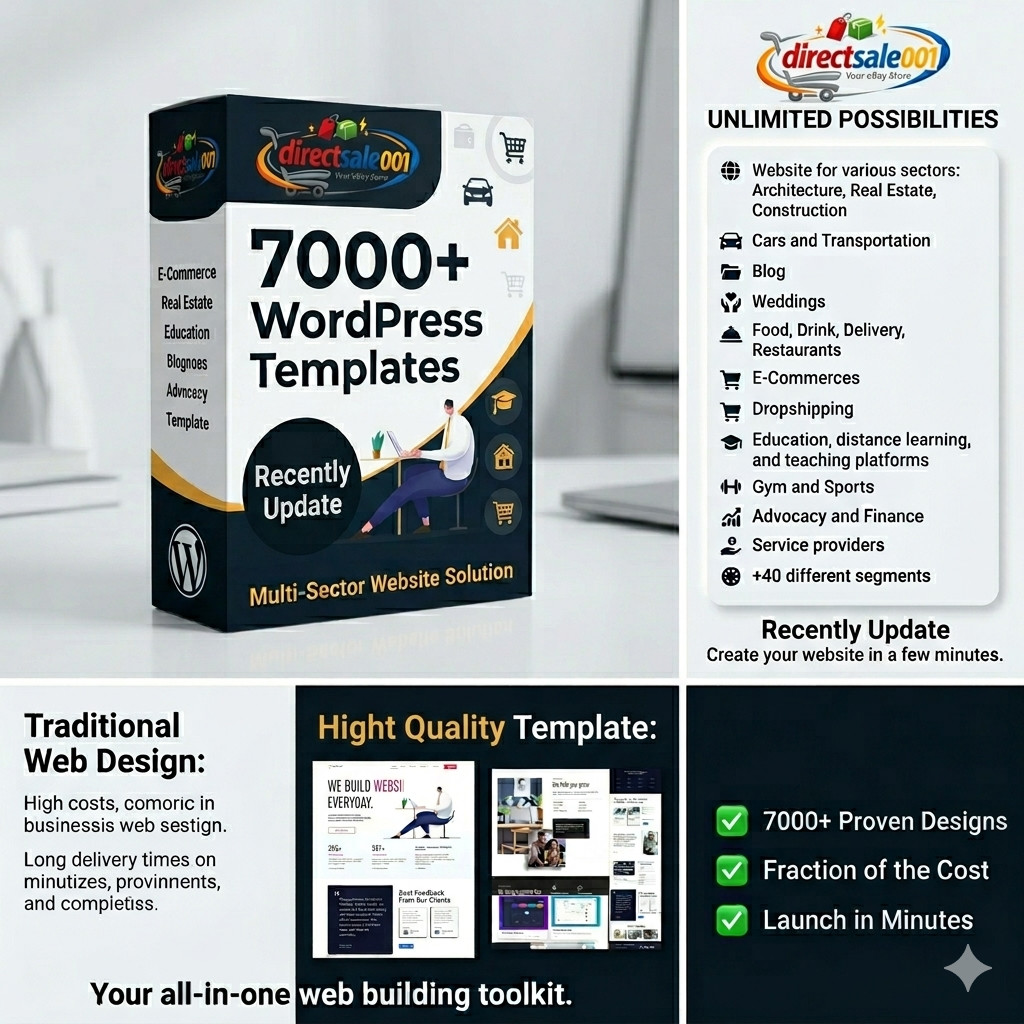7,000+ WordPress Templates & Plugins 2026 PLR Mega Bundle