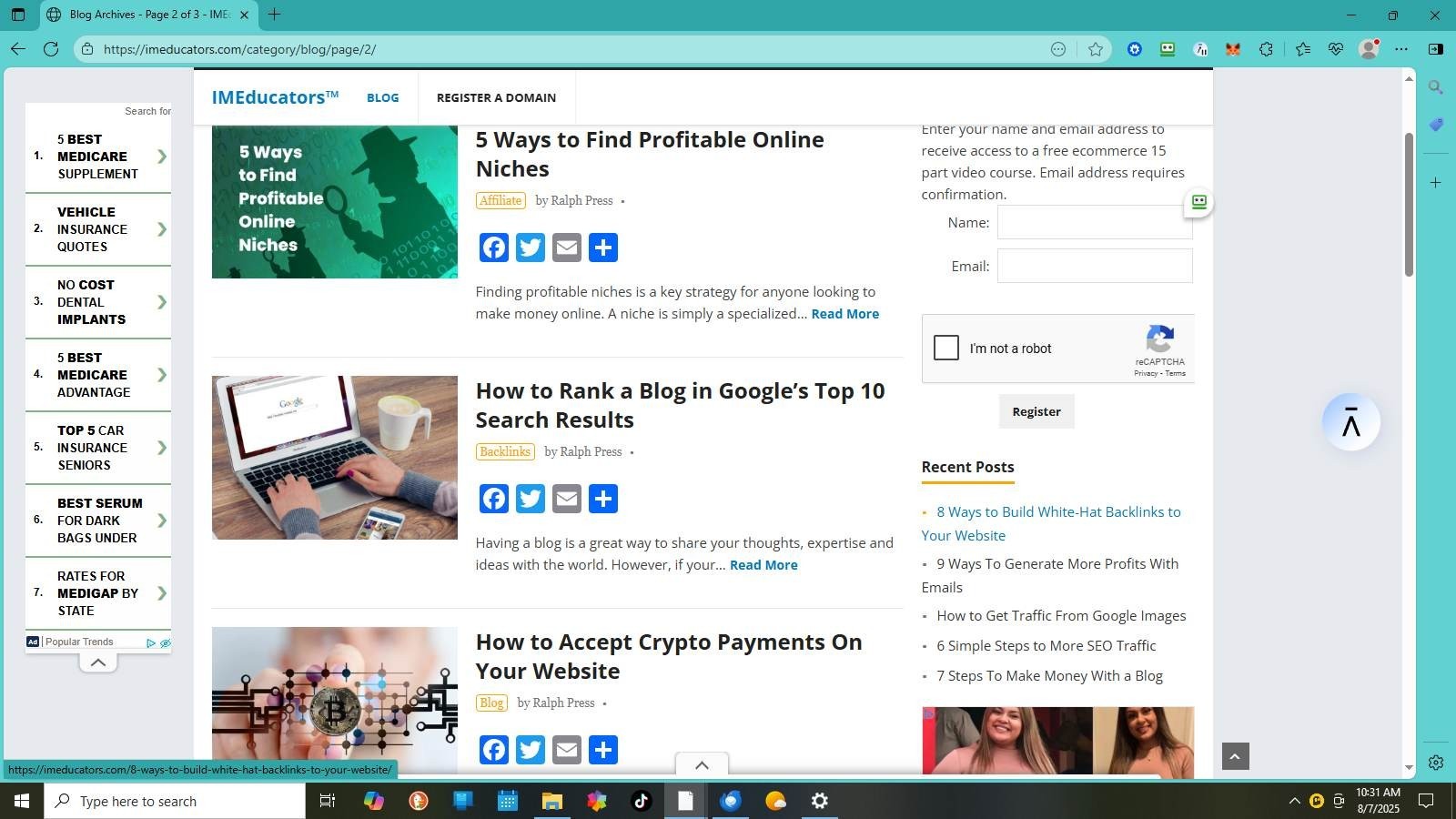 Website IMEducators.com – Custom Website Approved for Google Adsense