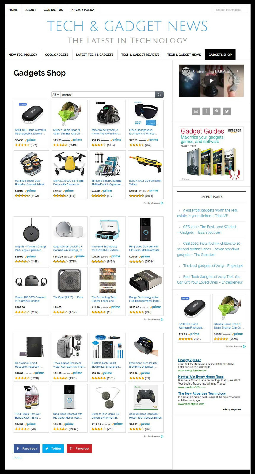 NEW DESIGN * TECH & GADGET NEWS * blog website business for sale w/ AUTO CONTENT