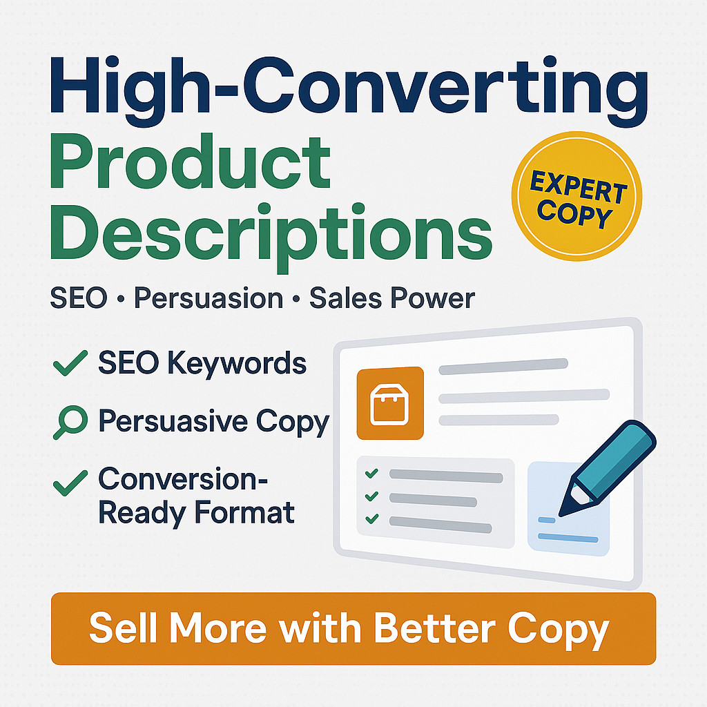 High-Converting Product Descriptions | Boost Sales with SEO Copywriting