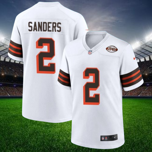 Shedeur #2 Browns White Alternate Stitched “All Sizes”