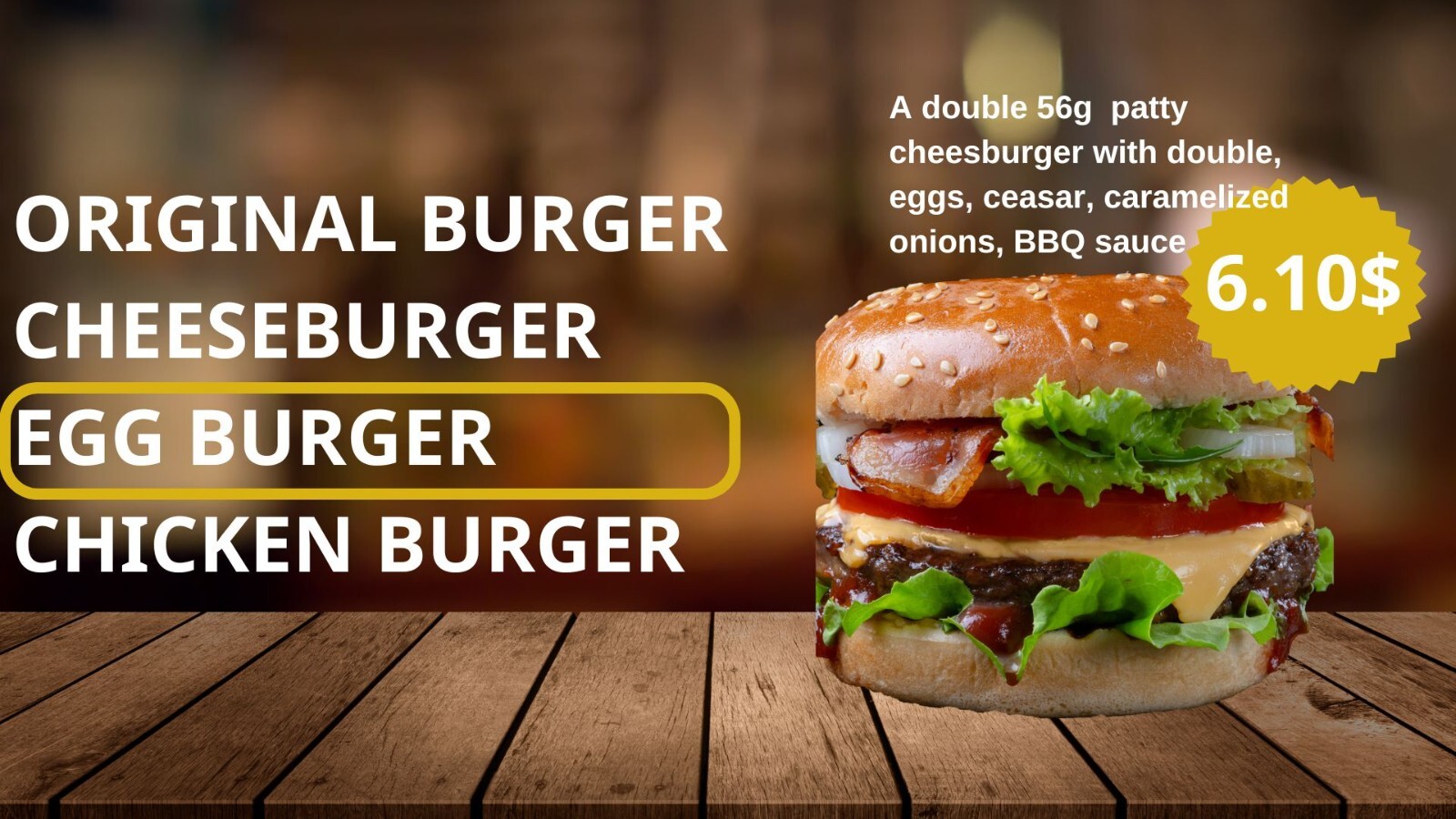 Animated Digital Download Tv Restaurant Menu Template, canva template