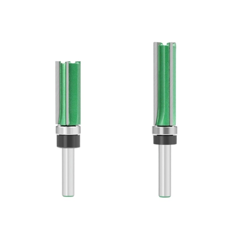 2Pcs 8MM 12MM Shank Straight Flute Trim Bit Milling Cutter For Router Bit