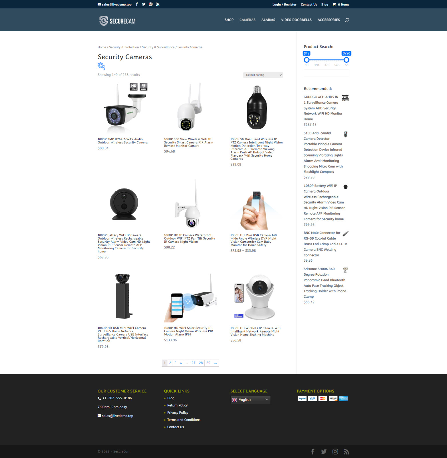 Home Security Cameras Dropshipping Store | Turnkey Dropship Business Website