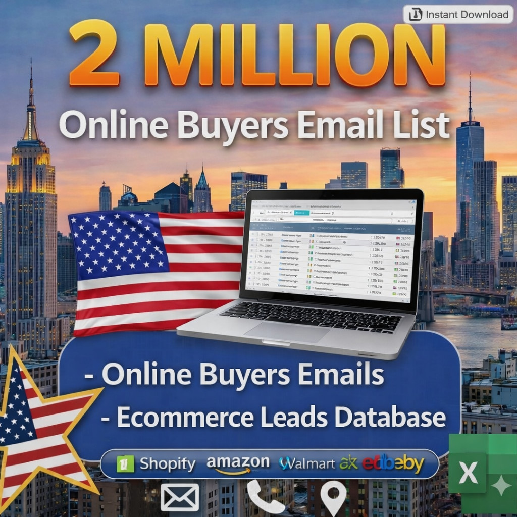 2 Million USA E-Commerce Buyer Leads Database 2026 (Digital Download EXCEL)