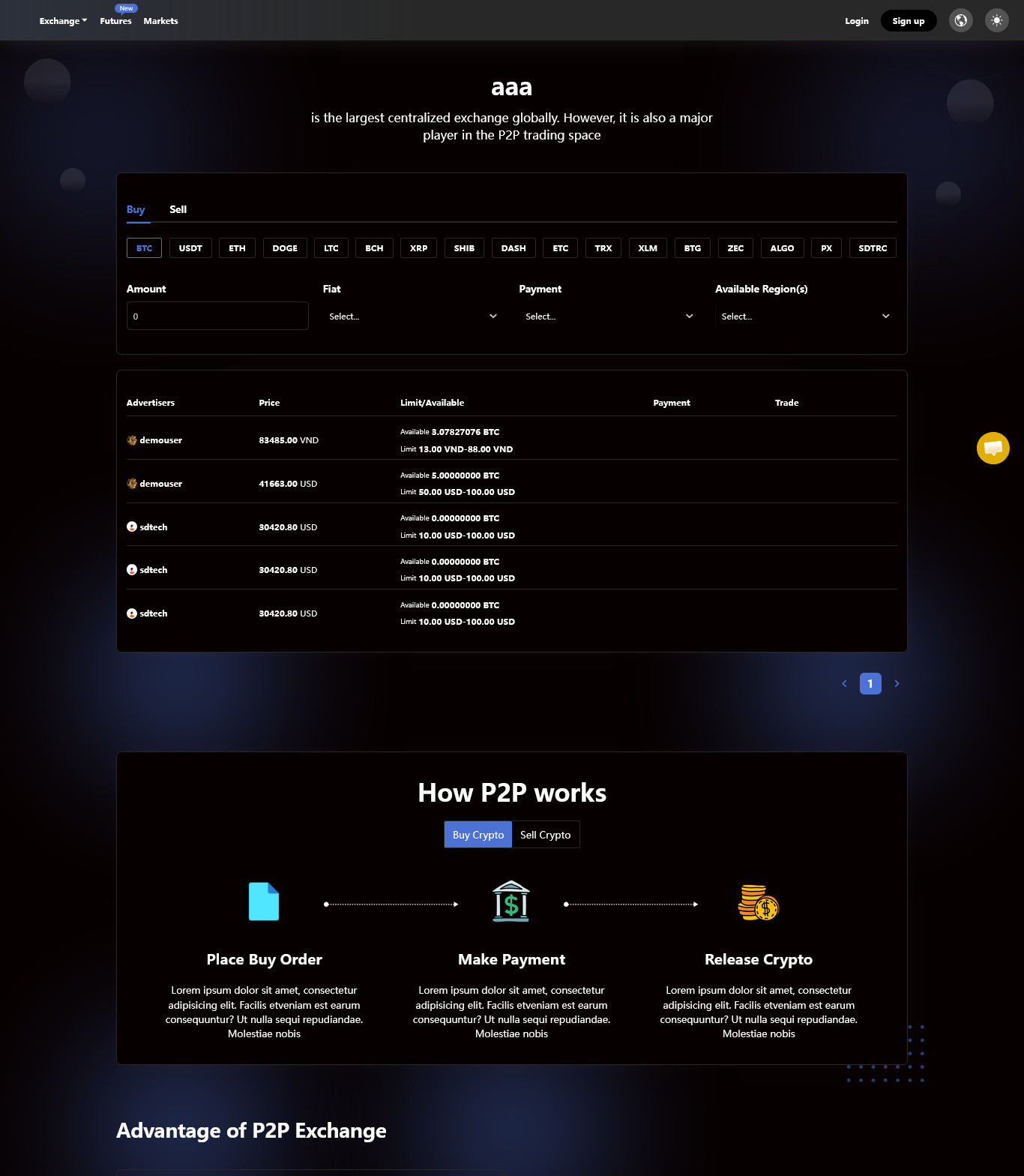 Tradixo – Crypto Exchange Platform | Spot, P2P, Staking, ICO, Futures | Laravel