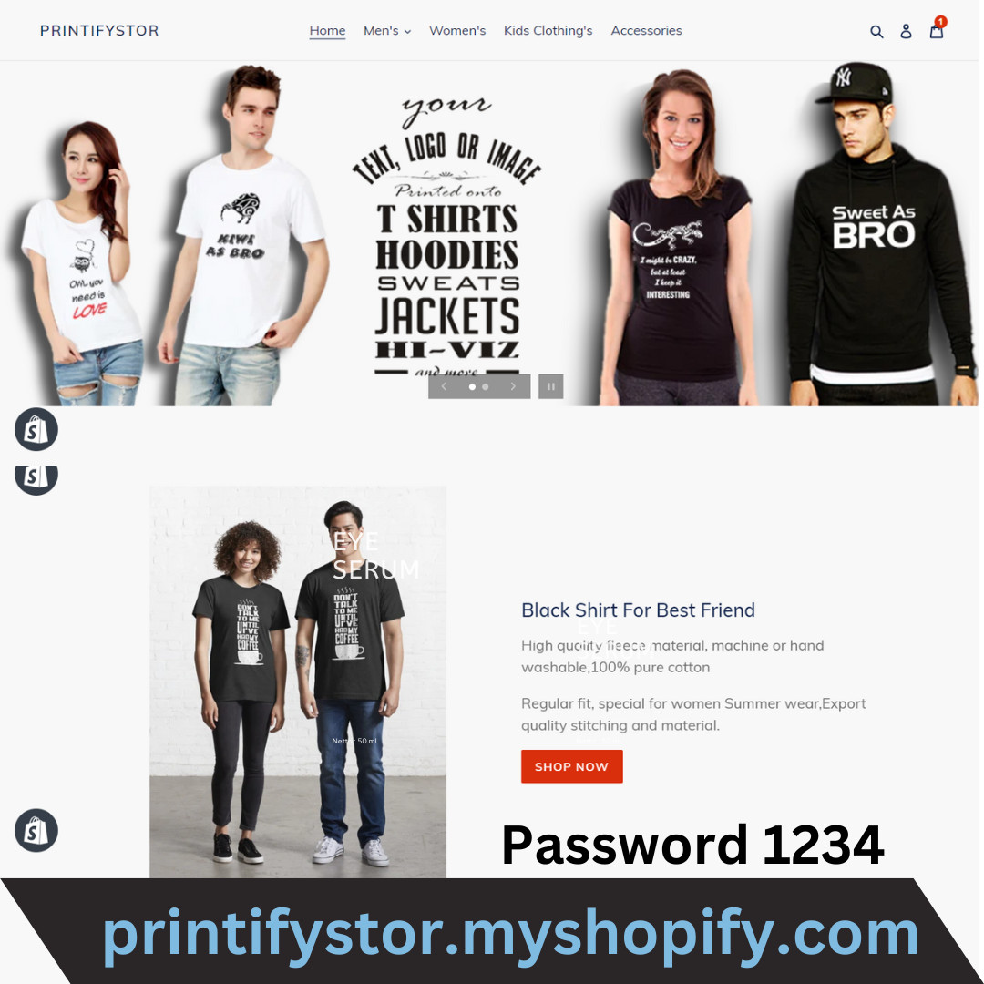ReadyMade Shopify Store Dropshipping Print on Demand Printify