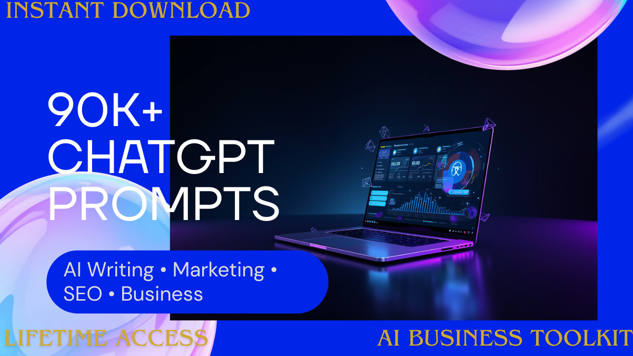Ultimate 90K+ ChatGPT Prompt Bundle for AI Writing, Marketing, SEO & Business