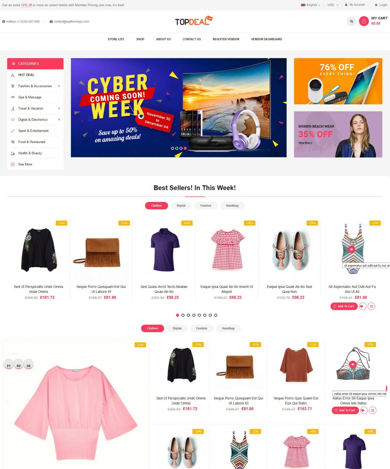 Online Shop/Store Ecommerce Website + Multi Vendor + Free Hosting