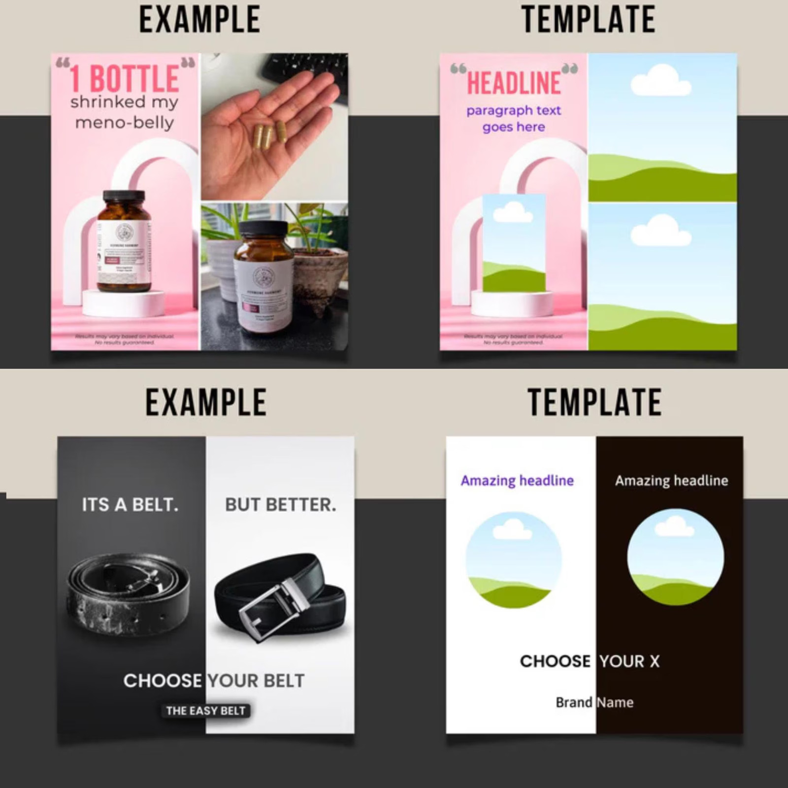 200 Winning Ads Canva Templates (100 Posts + 100 Stories)
